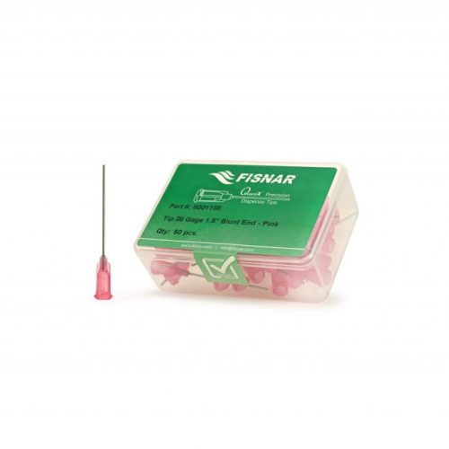 Fisnar 20ga Pink 1.5" Blunt End Tip - 50 Pack