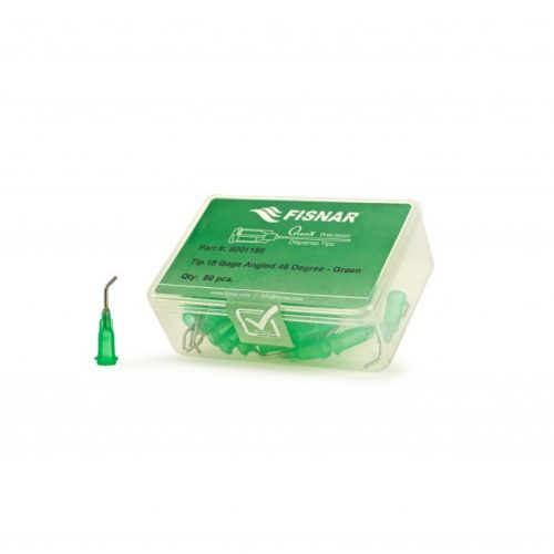 Fisnar 18ga Green 0.5" 45 Blunt End Tip - 50 Pack