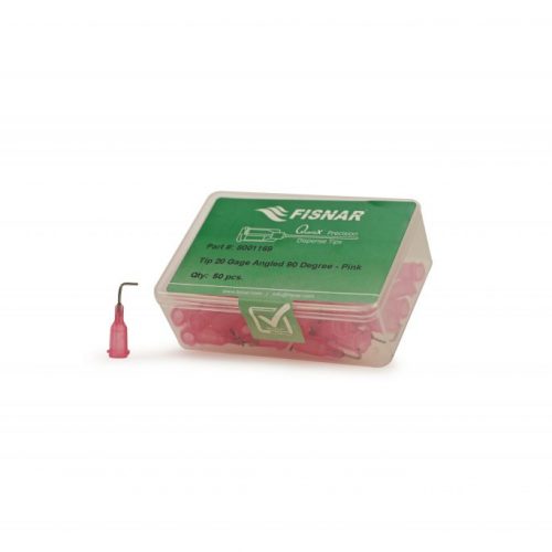 Fisnar 20ga Pink 0.5" 90 Blunt End Tip - 50 Pack