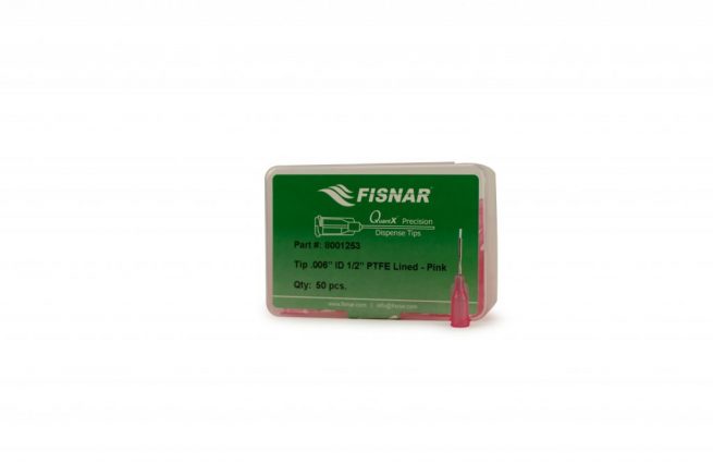 Fisnar 0.006" I.D. 1/2" PTFE Lined Tip - 50 Pack