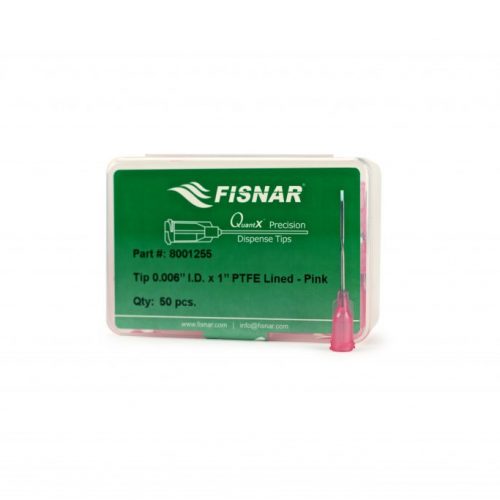 Fisnar Pink 0.006 "ID PTFE-fodrad spets - 50-pack