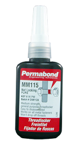 Permabond MM115 Threadlocking Adhesive Bottle